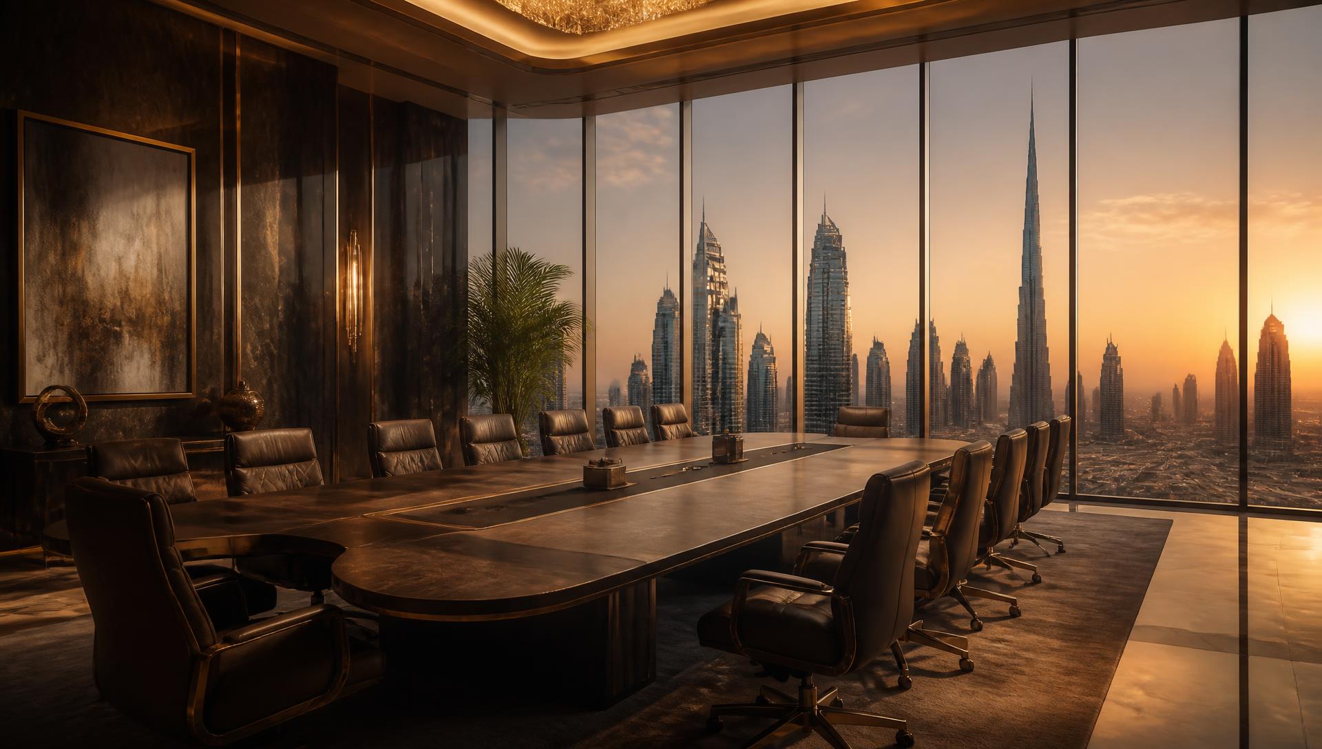 Dubai boardroom view