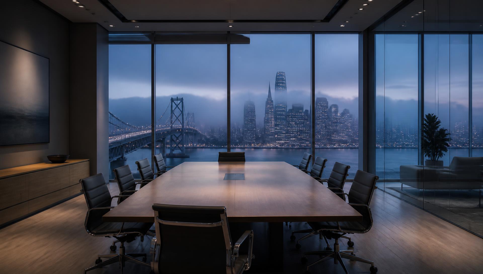 San Francisco boardroom view